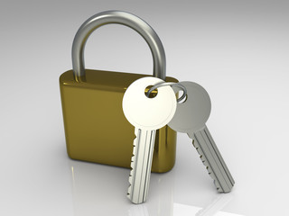 Padlock with Keys..