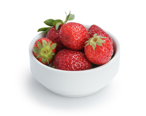 ripe strawberries in bowl