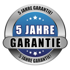 5 Star Button blau 5 JAHRE GARANTIE DTO DTO