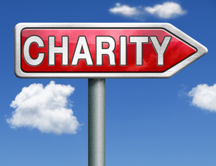 charity road sign arrow