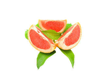 grejpfruty na białym tle