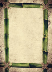 cornice bambù carta antica