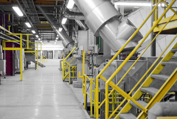 Industrial interior of a generic power plant