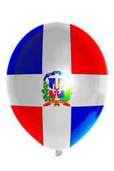 Balloon colored in  national flag of dominican