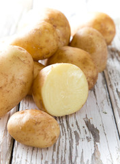 New raw potatoes