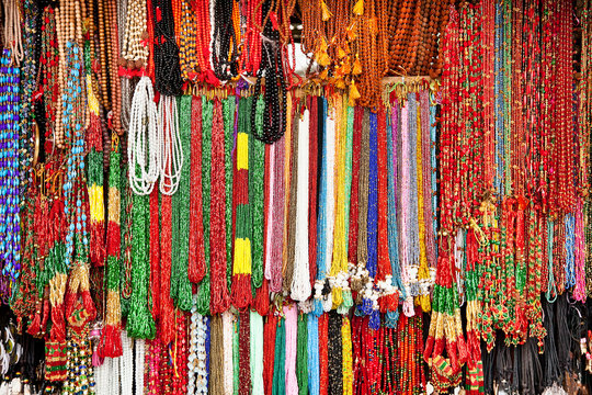 Handcrafted beads in lockal shop, Nepal.