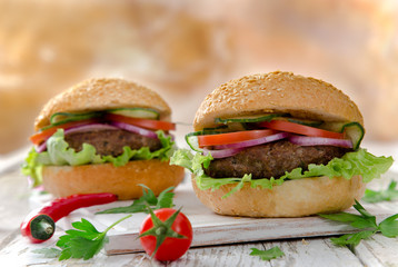 Delicious hamburgers