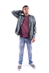 Fototapeta premium Young man isolated on white