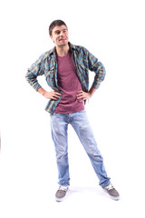 Fototapeta premium Young man isolated on white