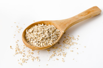 Holzl&ouml;ffel mit zarten Haferflocken