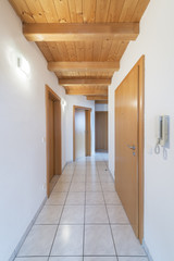 White tiled corridor