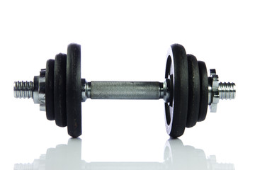 dumbbell weight isolated on white background
