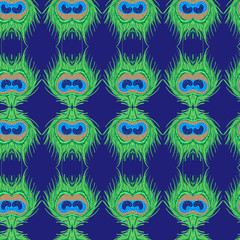 Seamless texture with peacock feathers