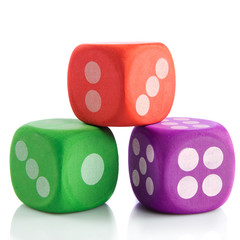 colorful cubes isolated on white background