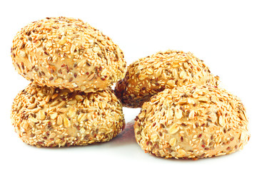 buns isolated on white background