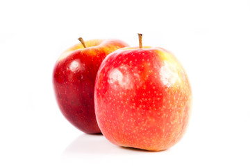 red apples isolated on white background