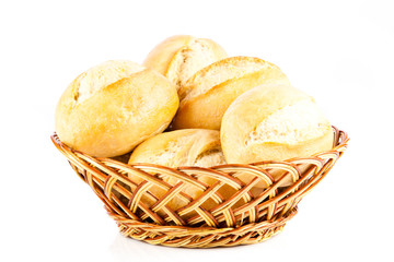 bun bread isolated on white background
