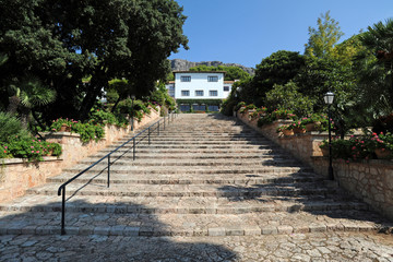 Escalier des jardins de l'hôtel Formentor à Majorque