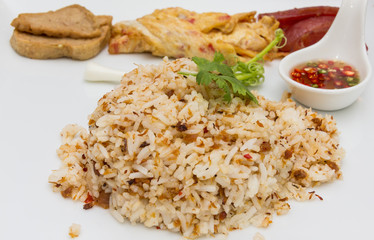 Fried rice with pork sauce