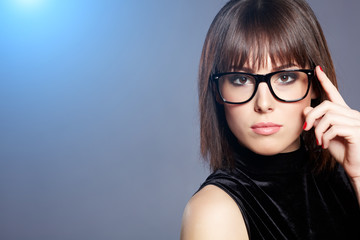 Fototapeta premium sensual young woman wearing glasses