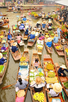 Floating market, Amphawa, Thailand