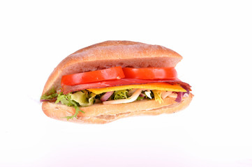 sandwich sur fond blanc