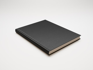 book with blank black cover