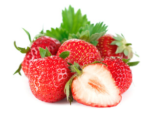 Beautiful ripe red strawberries