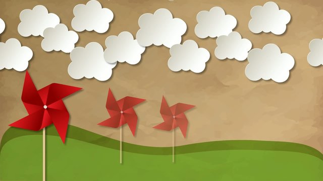 Papier Papierm&uuml;hle Vintage Wolken VIDEO