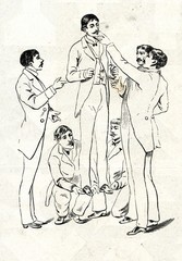 Lifting the man vith fingers