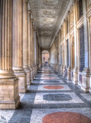 Fototapeta na wymiar Roma, palazzo Wedekind, veduta