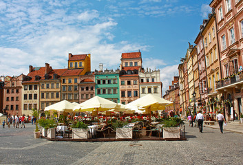 Old town of Warsaw, Poland - obrazy, fototapety, plakaty