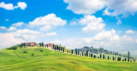 Scenic Tuscany landscape in Val d'Orcia, Italy