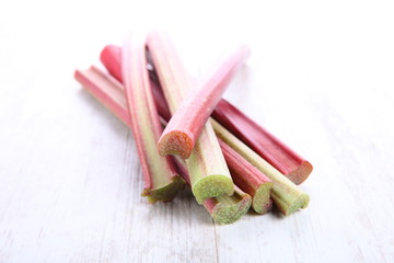 Bunch of fresh rhubarb