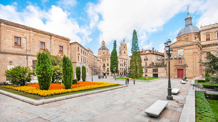 City center of Salamanca, Castilla y Leon, Spain - obrazy, fototapety, plakaty
