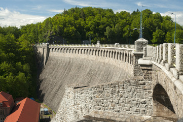 Zapora nad rzeką Bobr