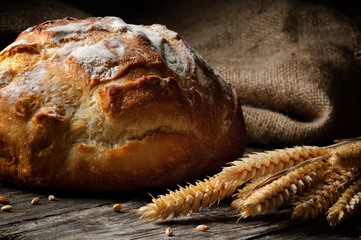 Freshly baked traditional bread