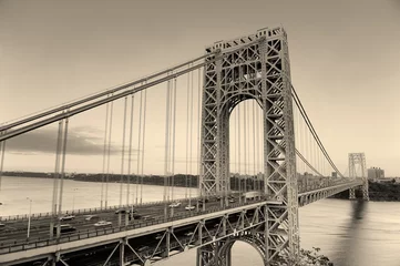 Foto op Canvas George Washington Bridge zwart-wit © rabbit75_fot