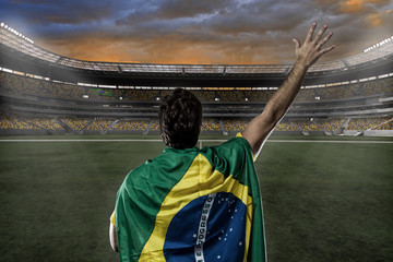 Fototapeta na wymiar Brazilian soccer player