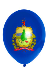 Balloon colored in  flag of american state of vermont