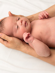 Obraz na płótnie Canvas Newborn baby girl