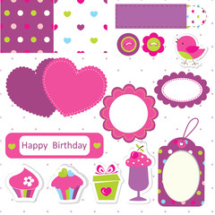 Birthday scrapbook set