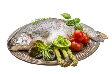 Fresh raw rainbow trout