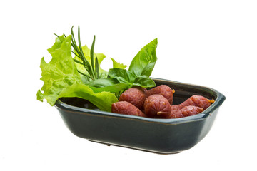Salami sausages