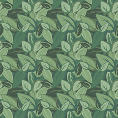 Seamless leaf pattern