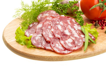 Fresh ripe salami