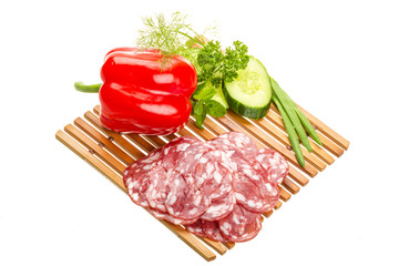 Fresh ripe salami