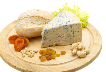 Slice of blue cheese