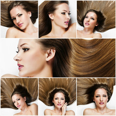 Obraz premium fashion hairstyle collage