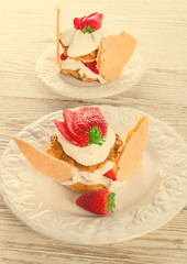 strawberry with cream